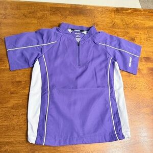 Kids Marucci hitting jacket Purple white Short Sleeve Athletic Shirt size small